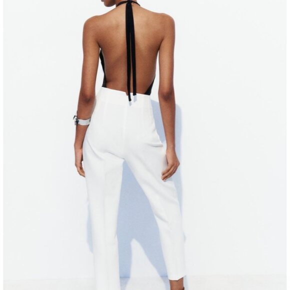 Zara XS High Waisted Pants White - Picture 2 of 4